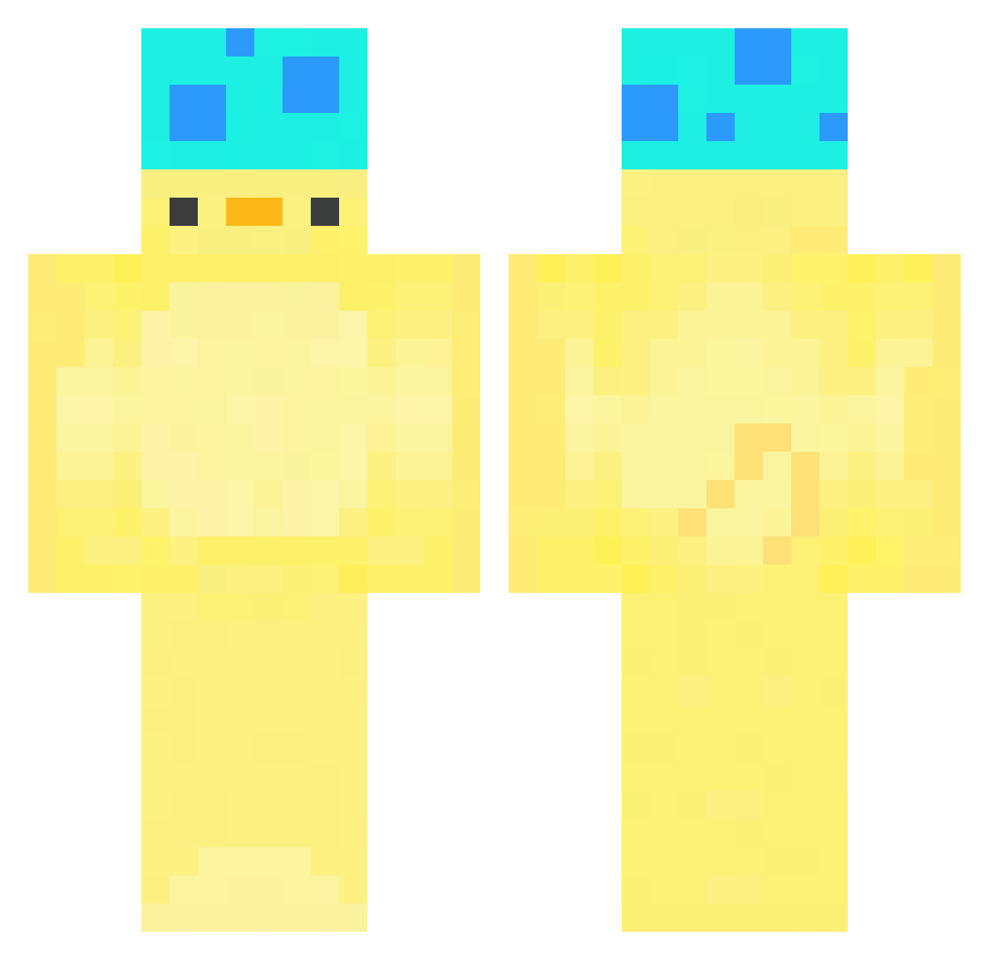 Zigro716 Minecraft skin, front and back view