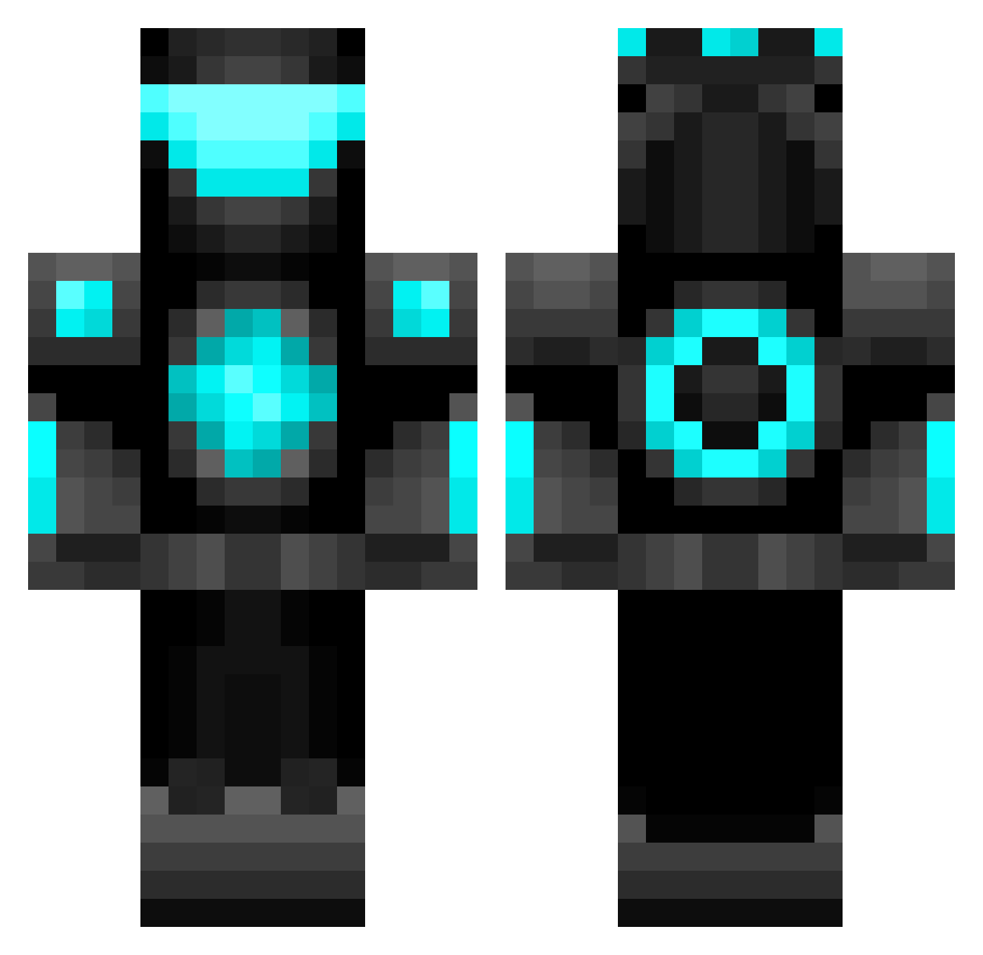 InfantCorgi Minecraft skin, front and back view