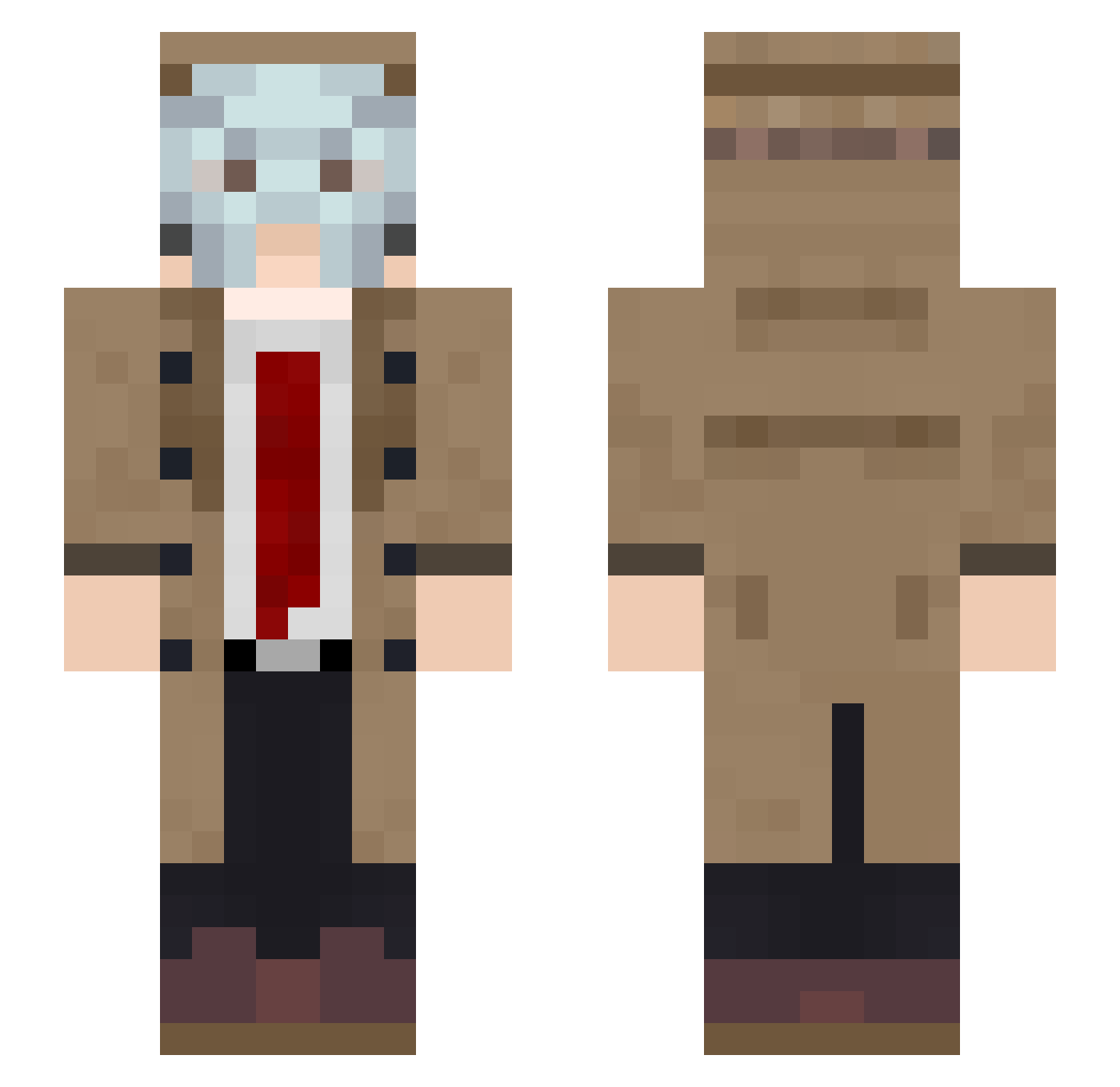 raisPolitely Minecraft skin, front and back view