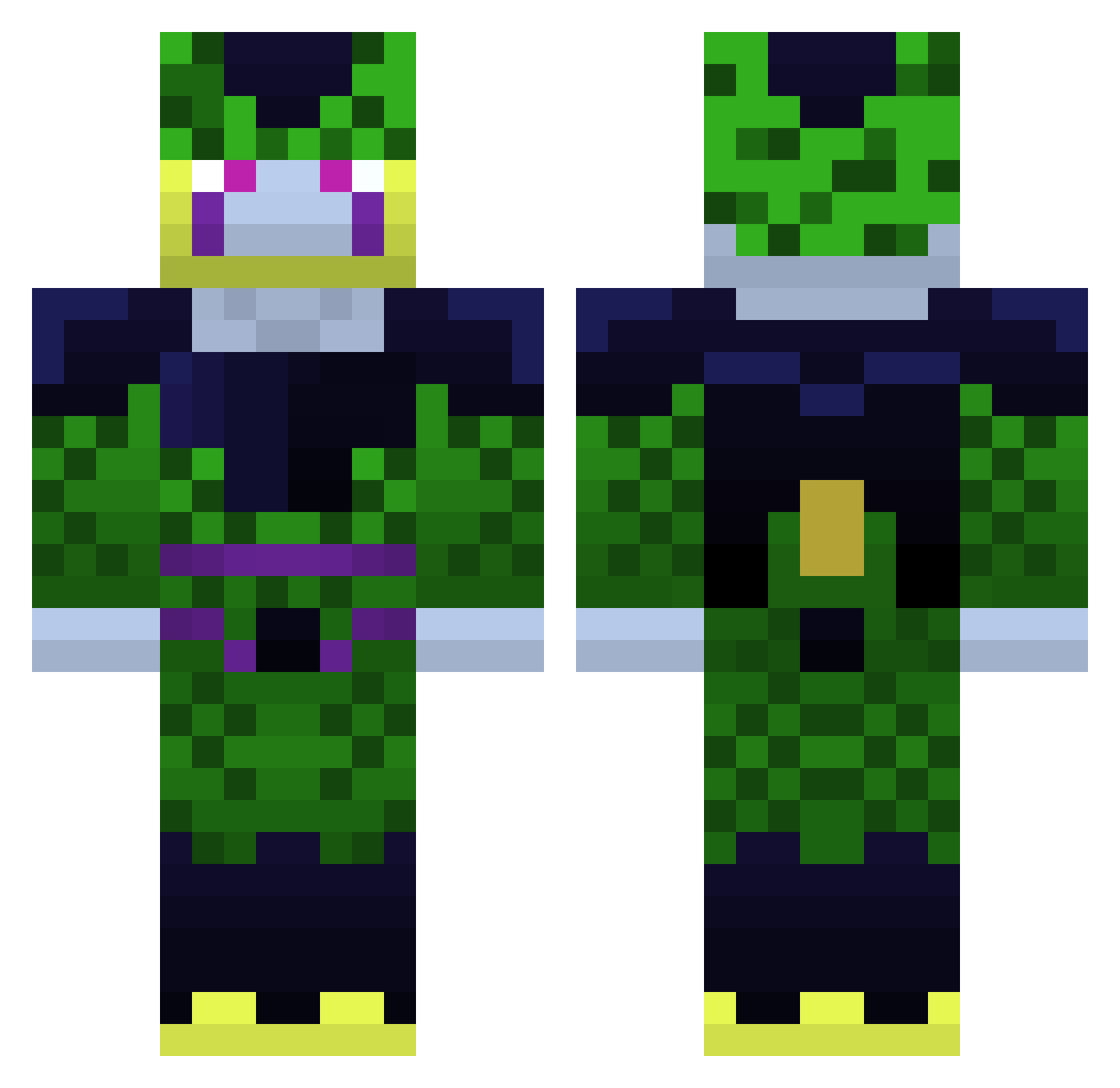 hogriderboyband Minecraft skin, front and back view