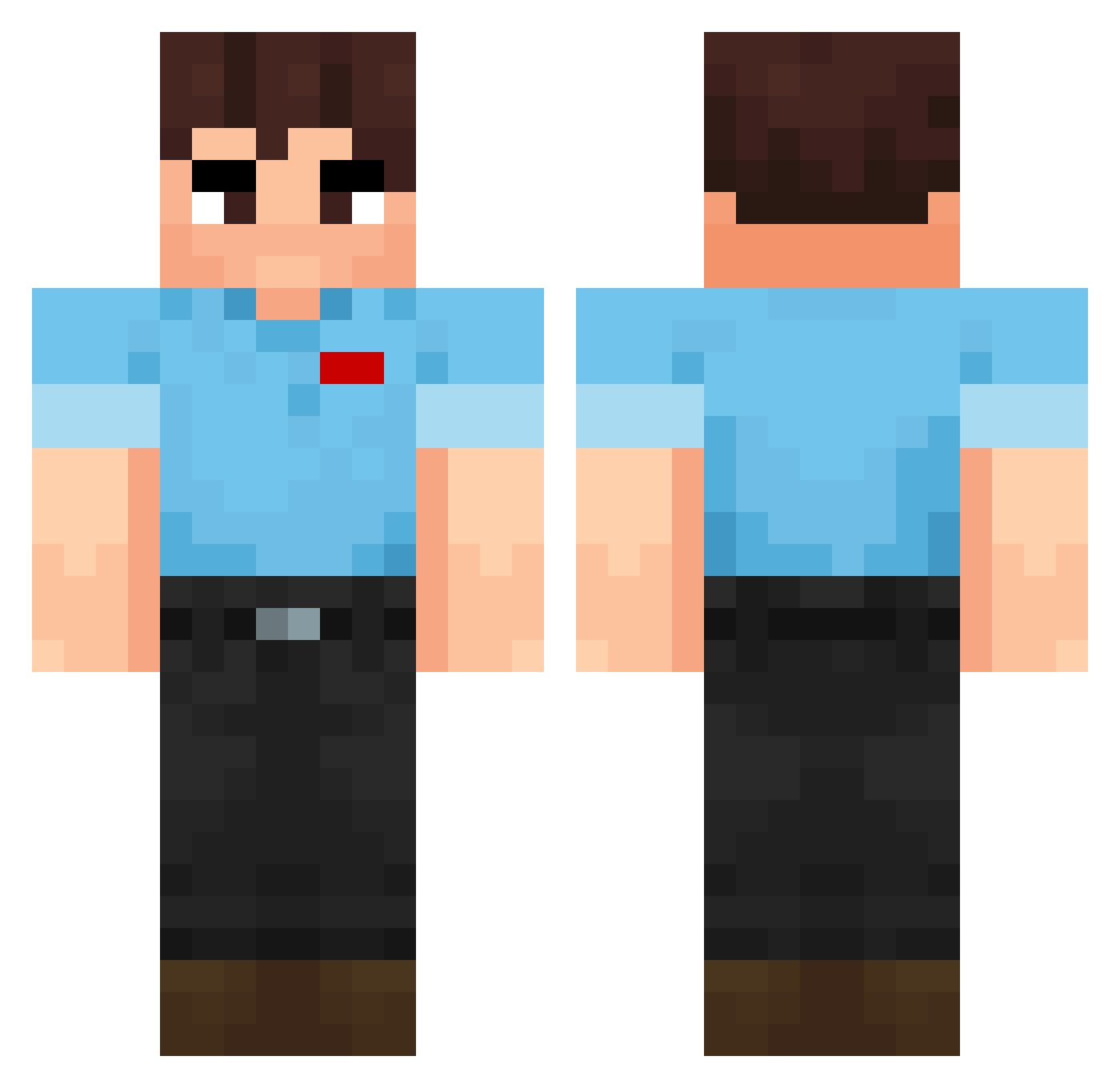 Sofuz Minecraft skin, front and back view