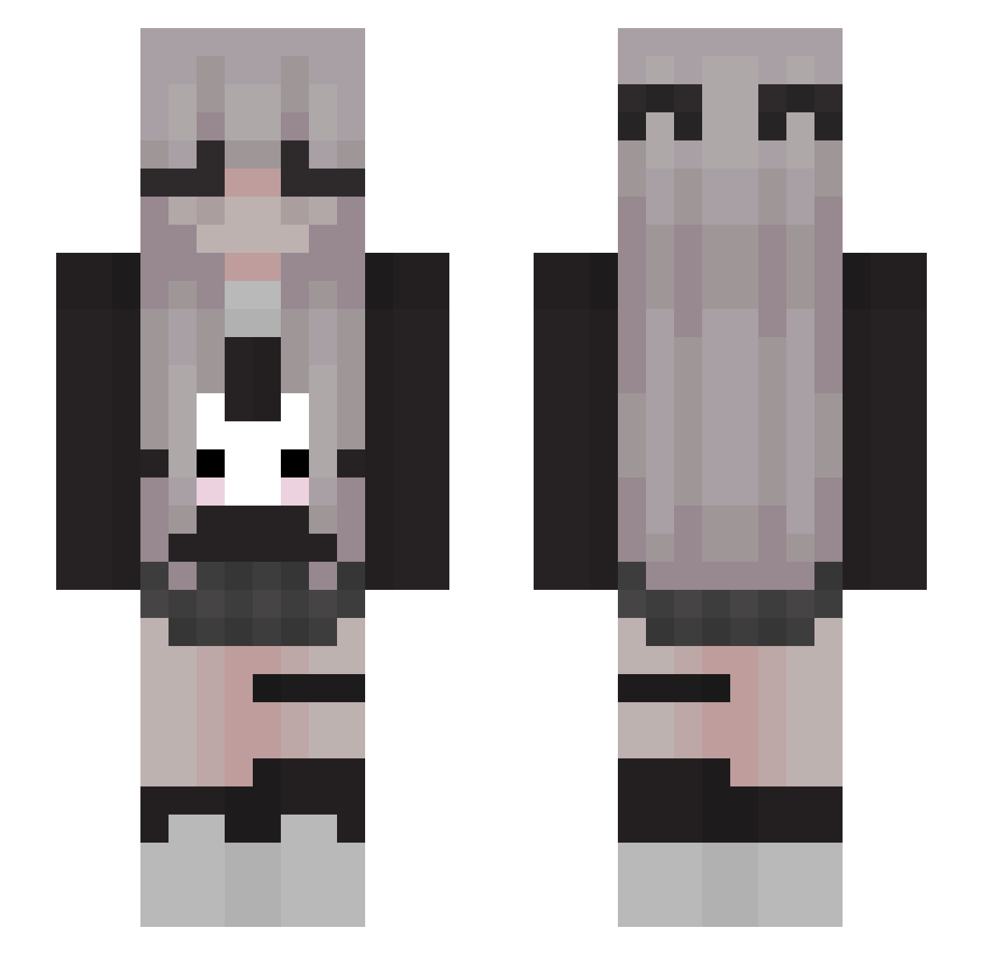ReidsAlt Minecraft skin, front and back view