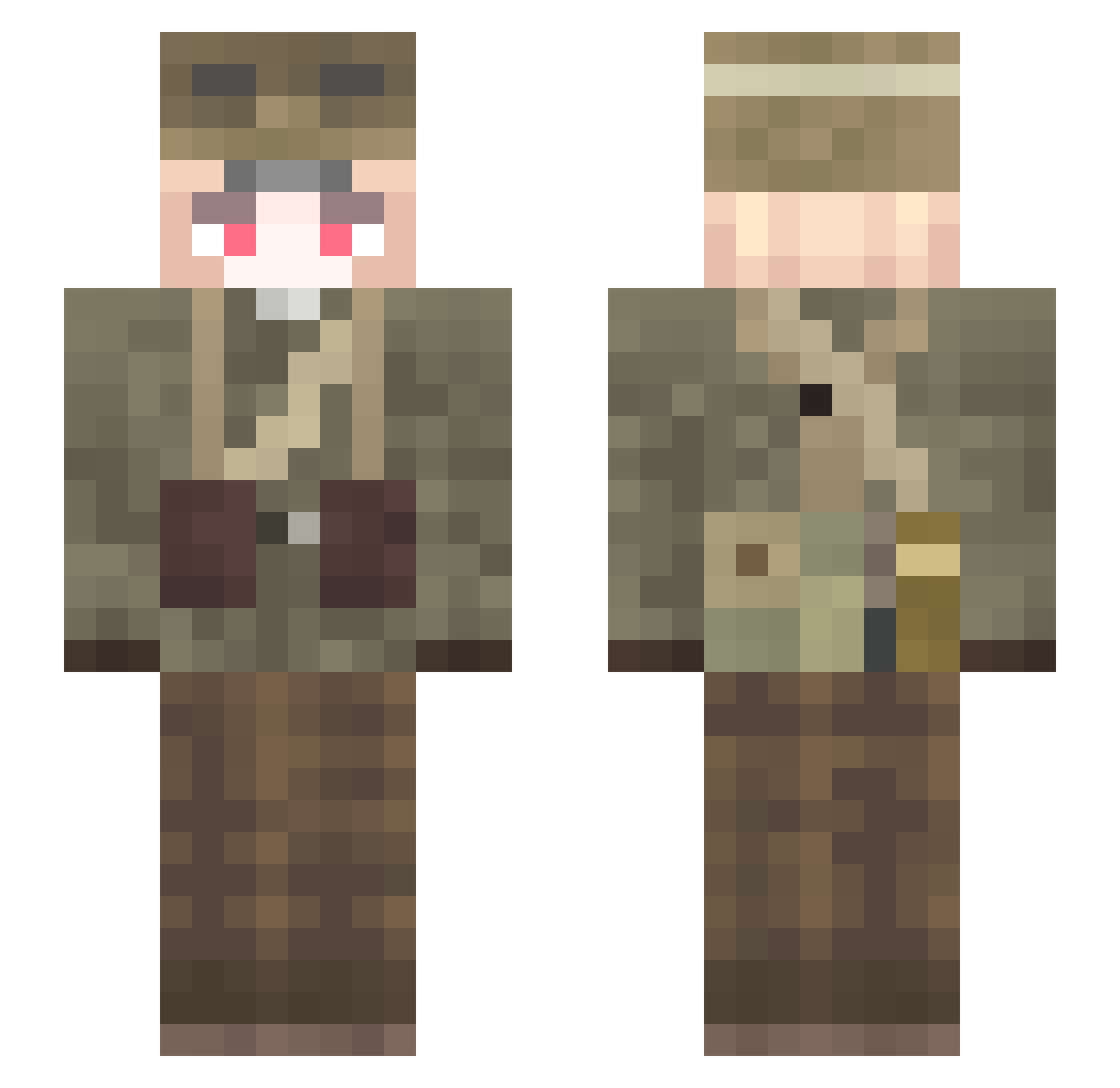 Big_Gloppa Minecraft skin, front and back view