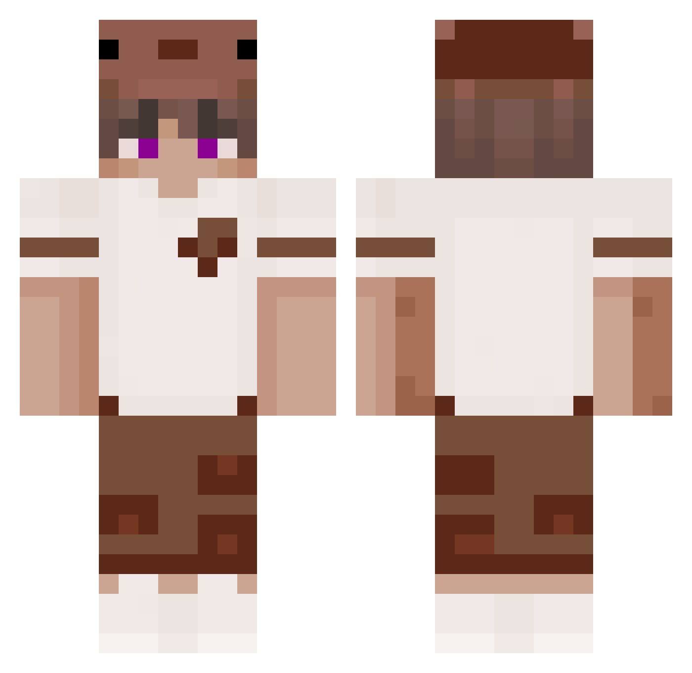 wookss3 Minecraft skin, front and back view