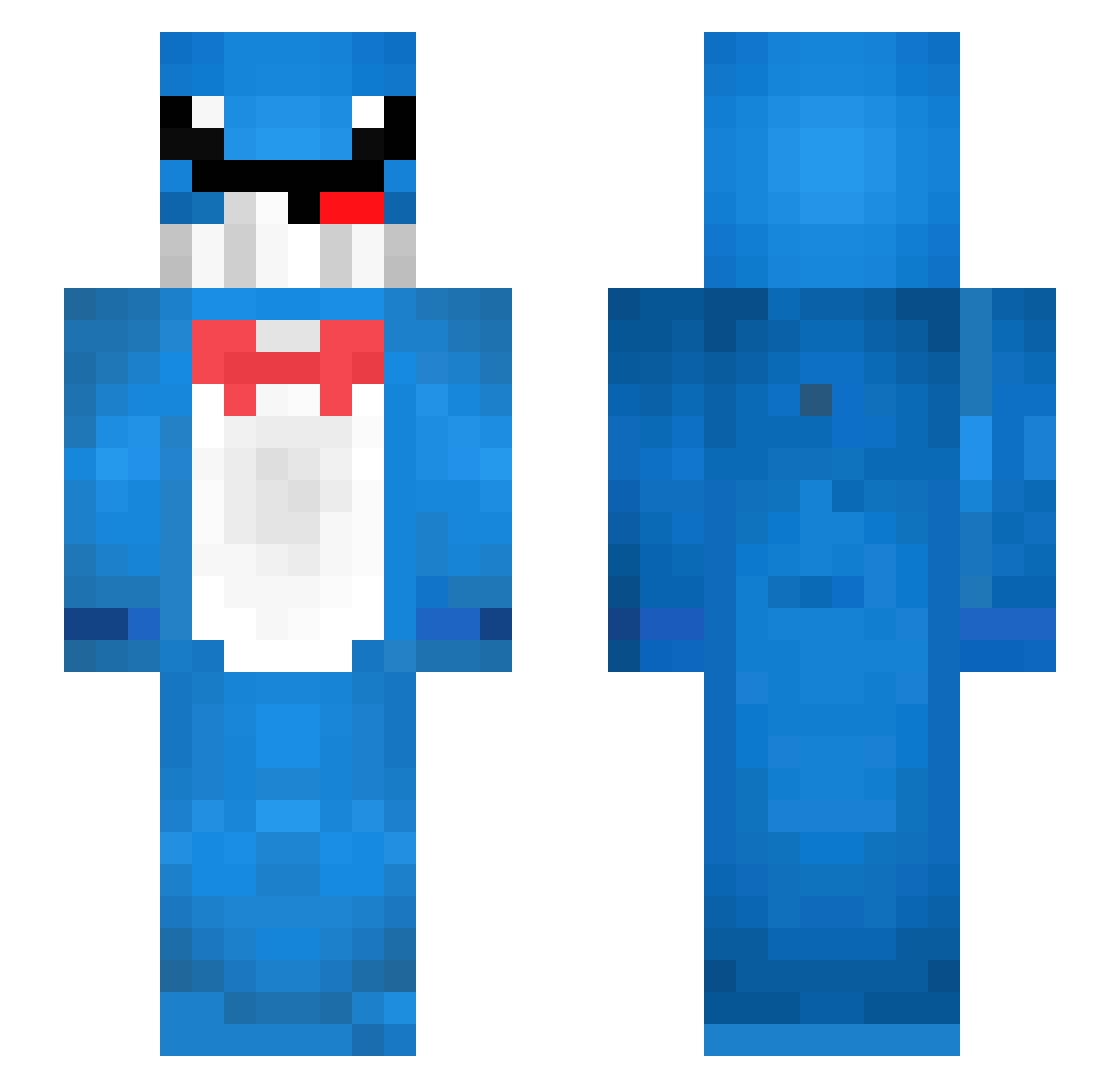 Siemke Minecraft skin, front and back view