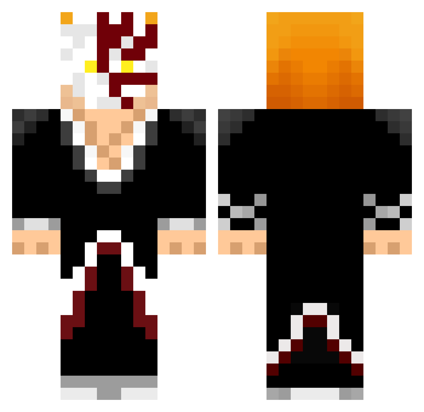 BubblyBrooklyn2 Minecraft skin, front and back view