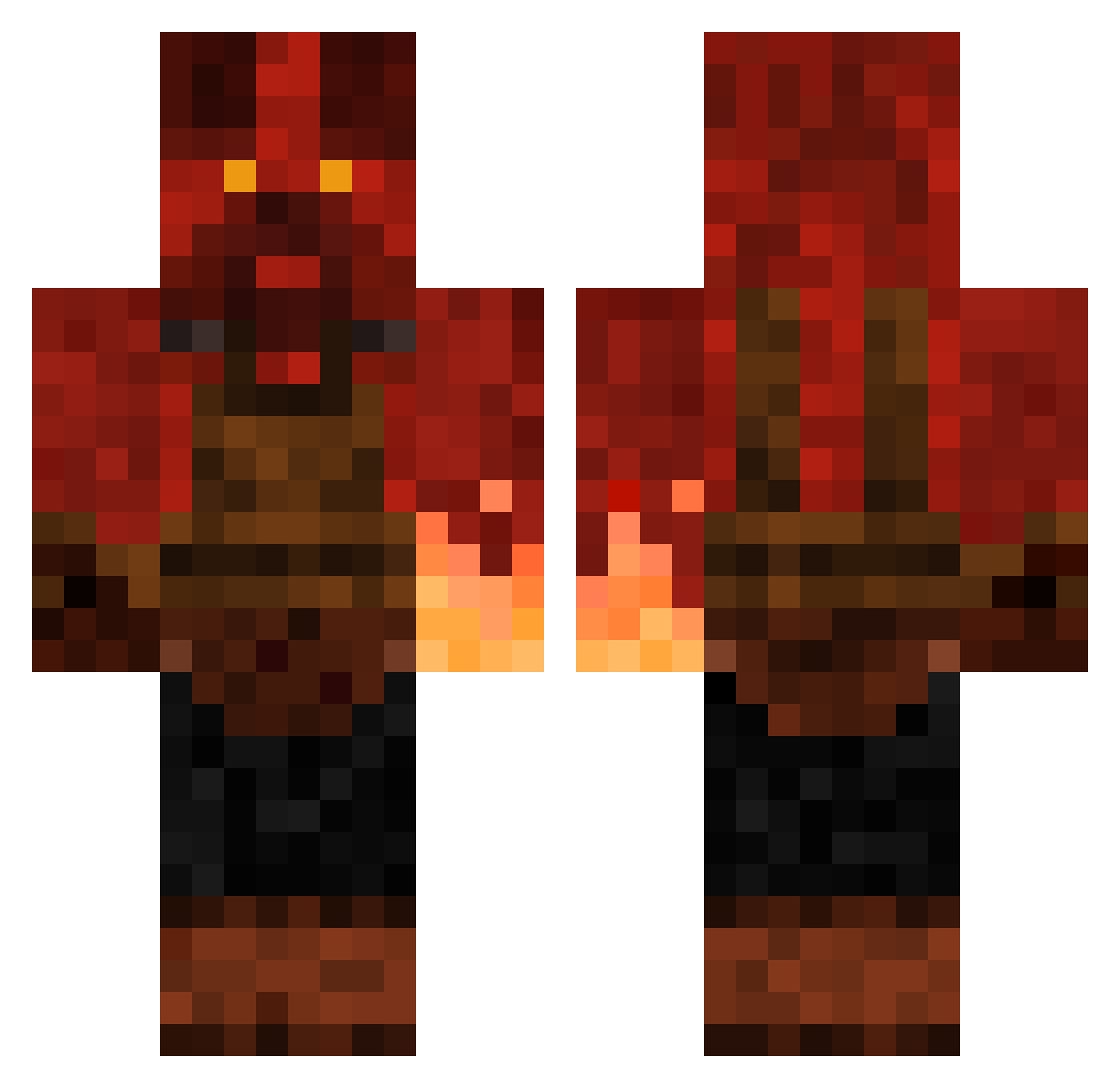 ElSanchezZ Minecraft skin, front and back view