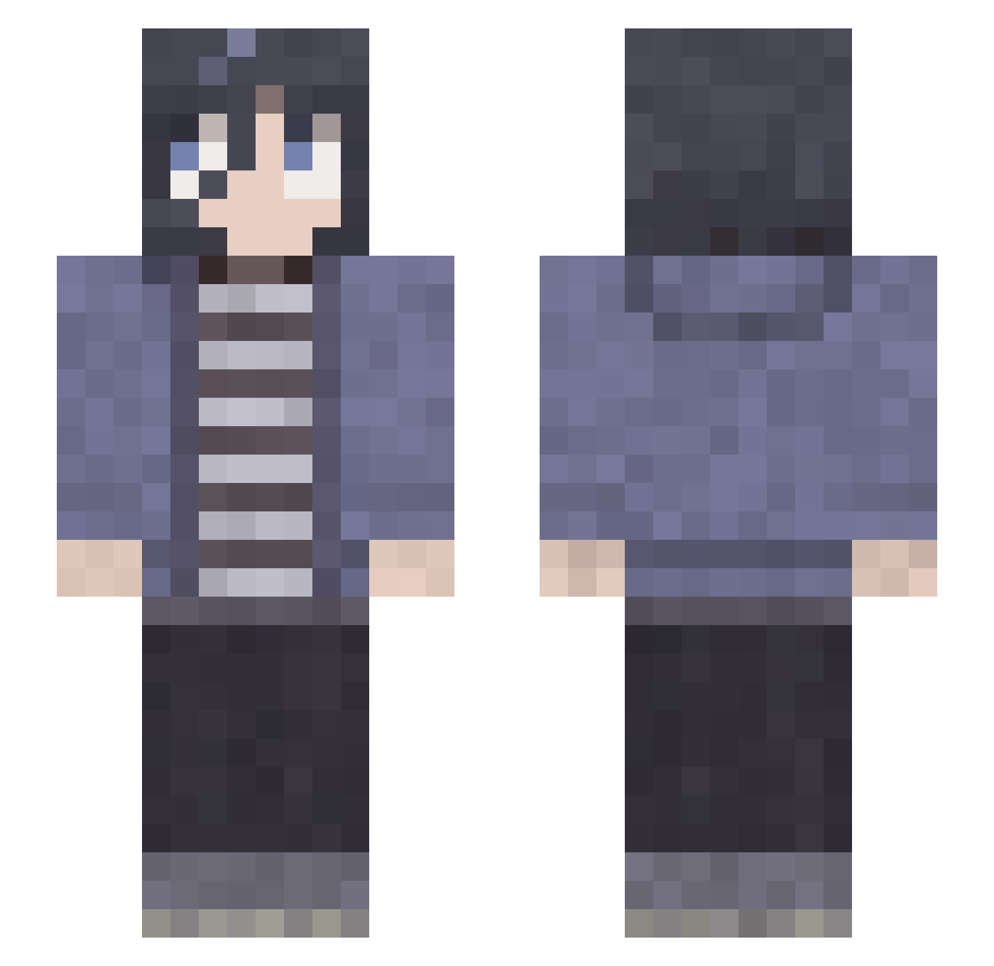 Zombzz_ Minecraft skin, front and back view