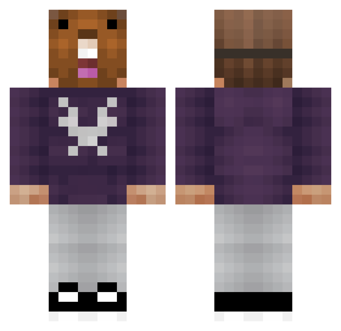 kingox3532 Minecraft skin, front and back view
