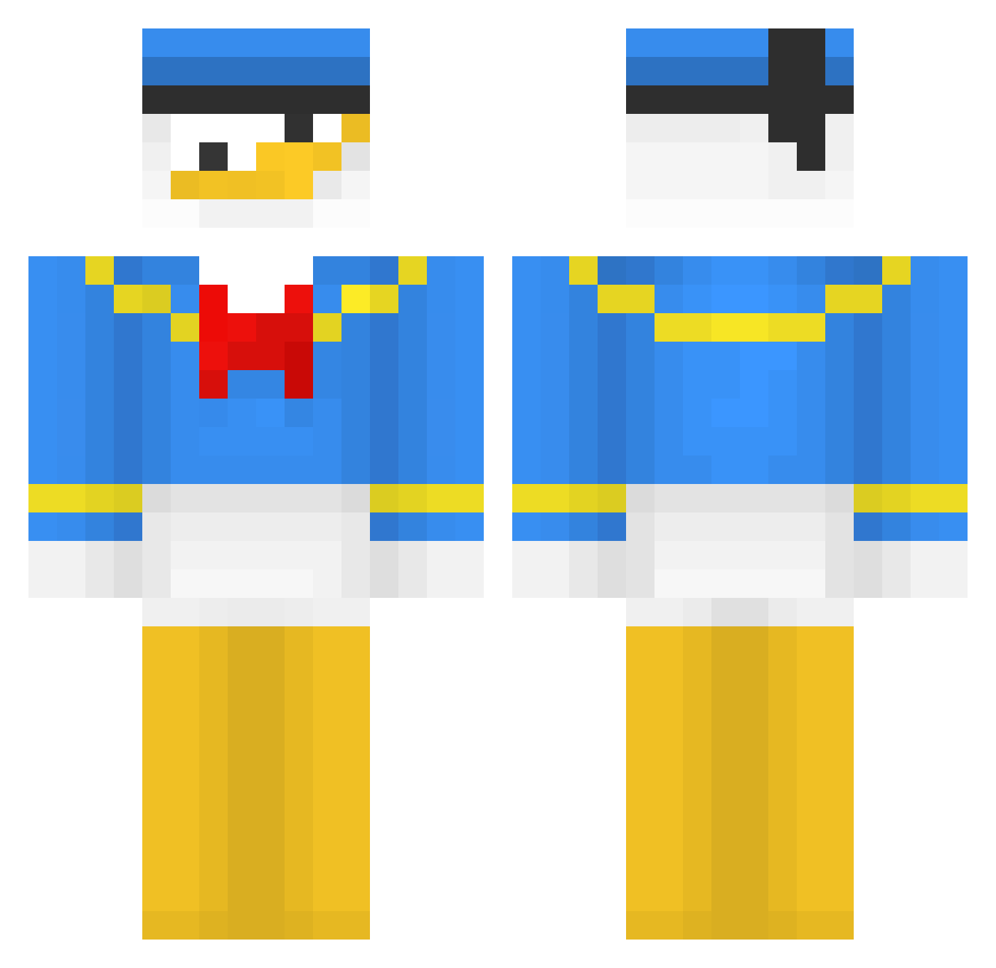 Guguzoka Minecraft skin, front and back view