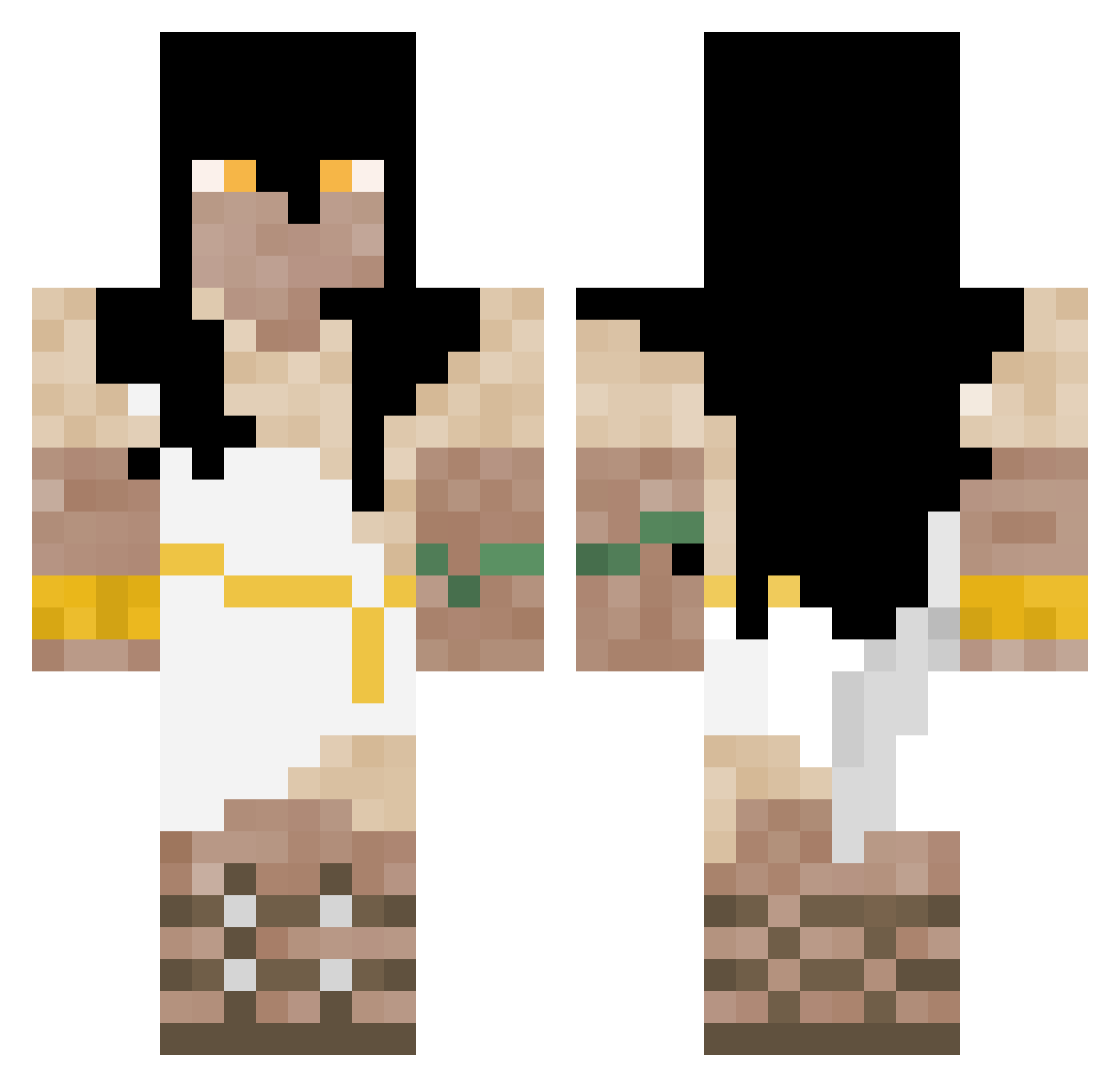LordOFKrieg Minecraft skin, front and back view