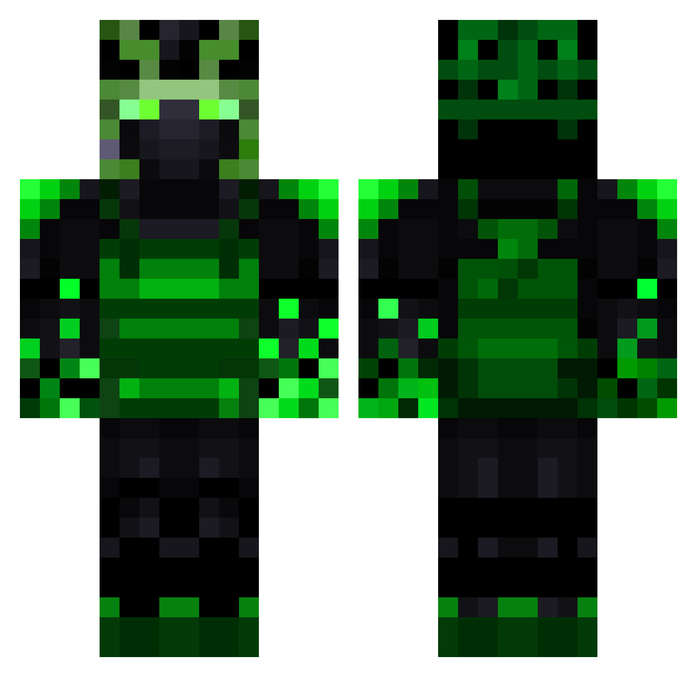 PetrusRomanus Minecraft skin, front and back view