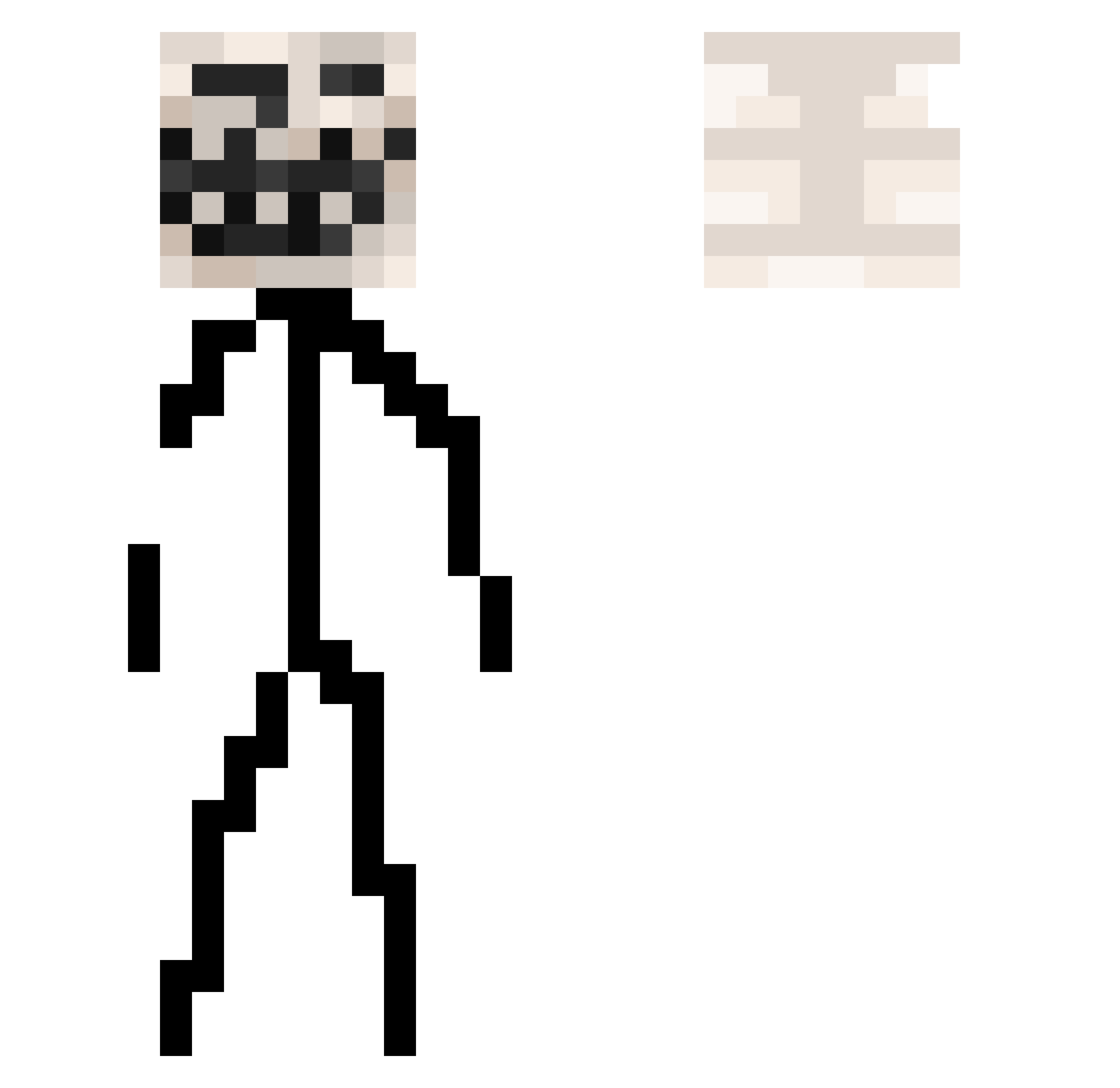 LTmighty Minecraft skin, front and back view