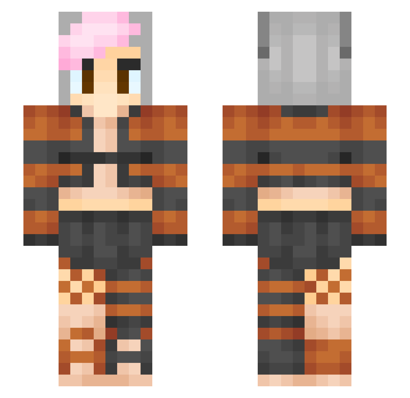 RoyalGhostmit Minecraft skin, front and back view