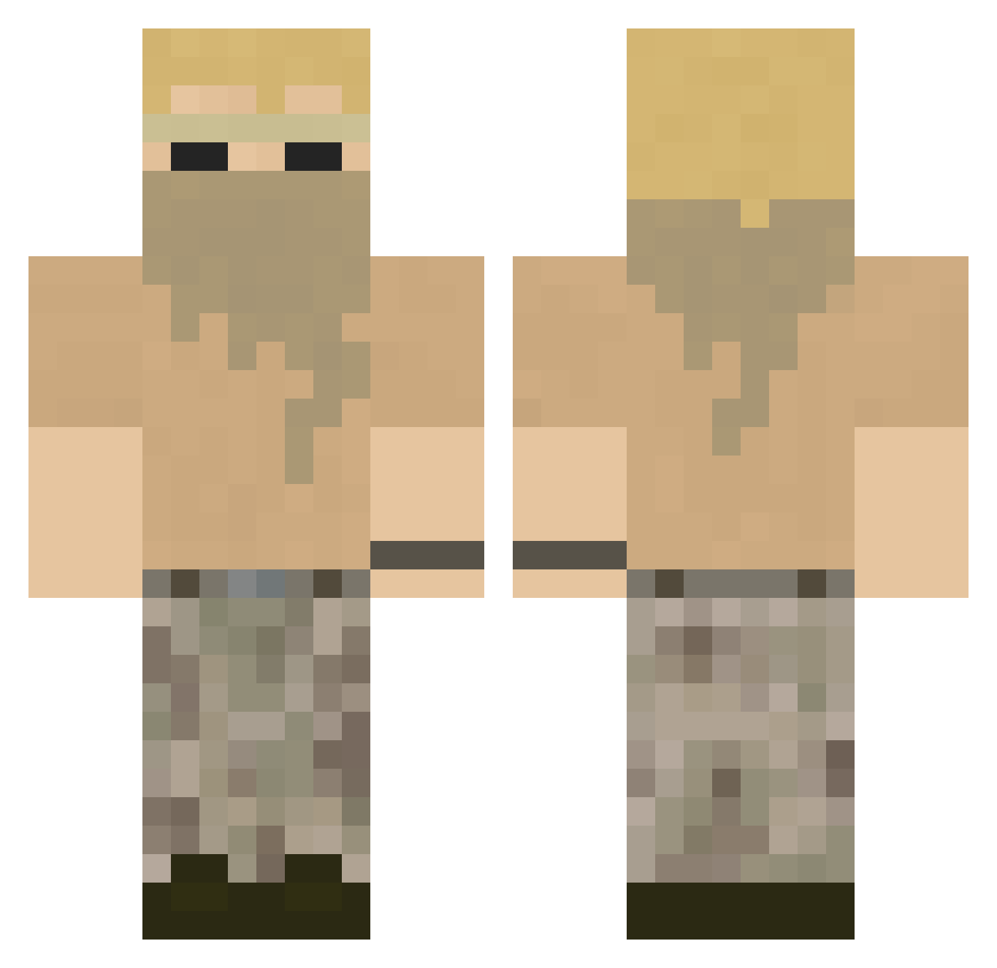 Max100PL Minecraft skin, front and back view