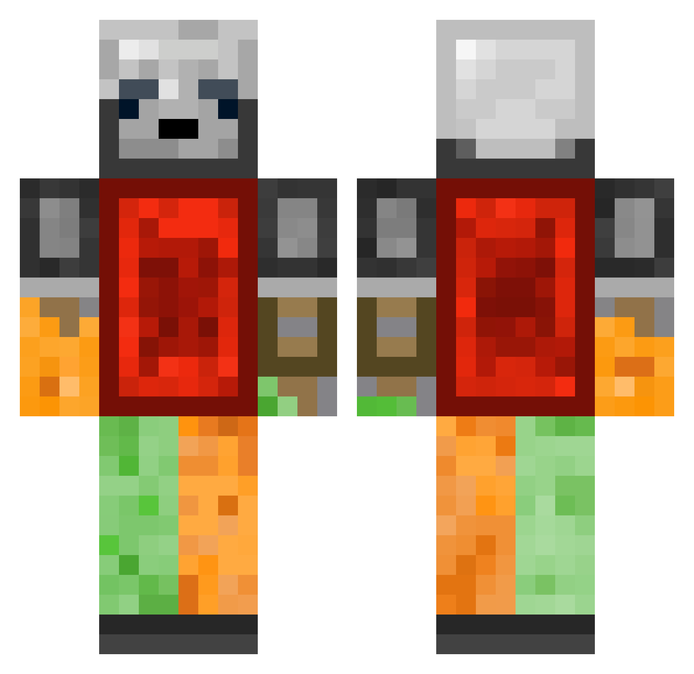 Slimech_4 Minecraft skin, front and back view