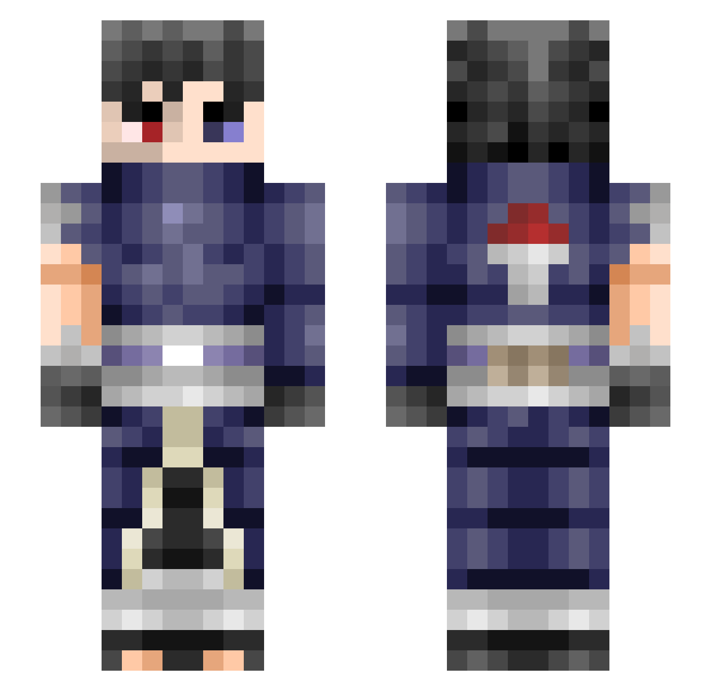 Viit0r Minecraft skin, front and back view