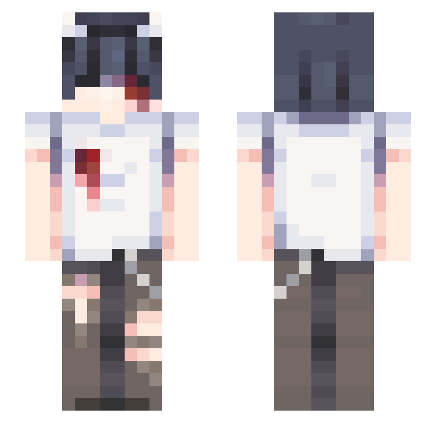 leaffy_de Minecraft skin, front and back view