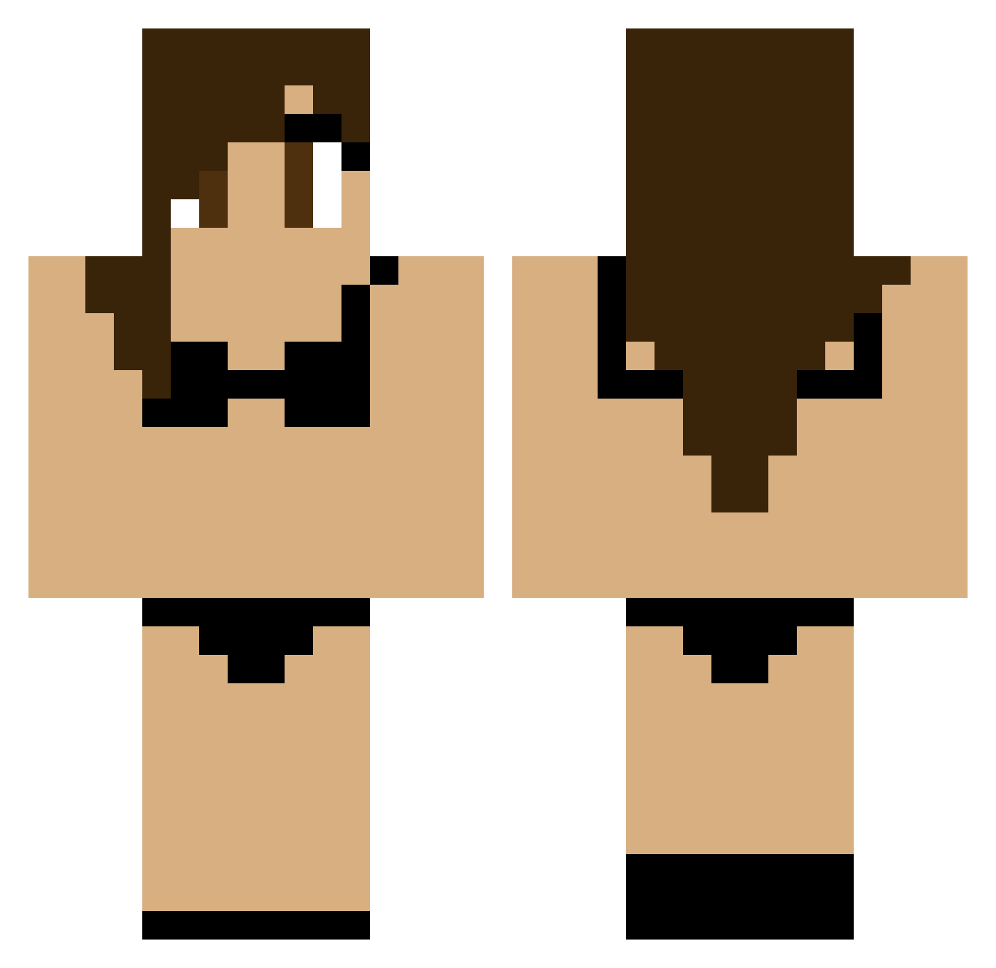 Macher3000 Minecraft skin, front and back view