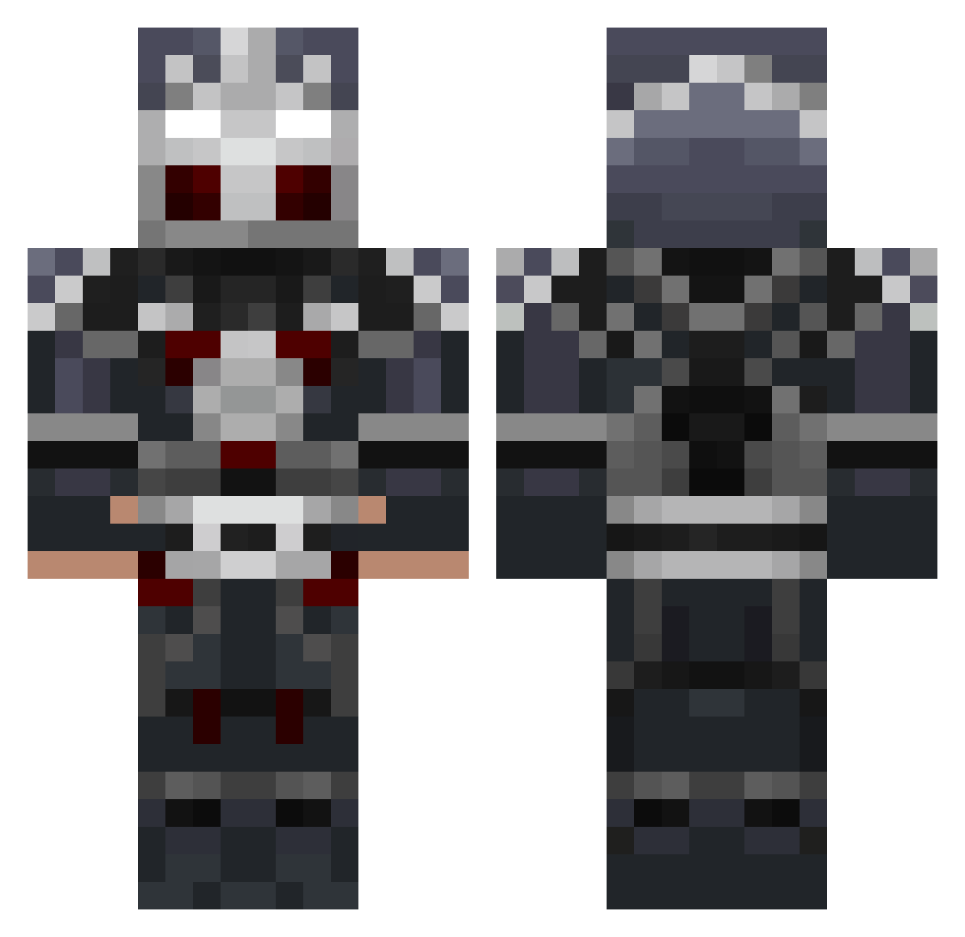 fanz1 Minecraft skin, front and back view