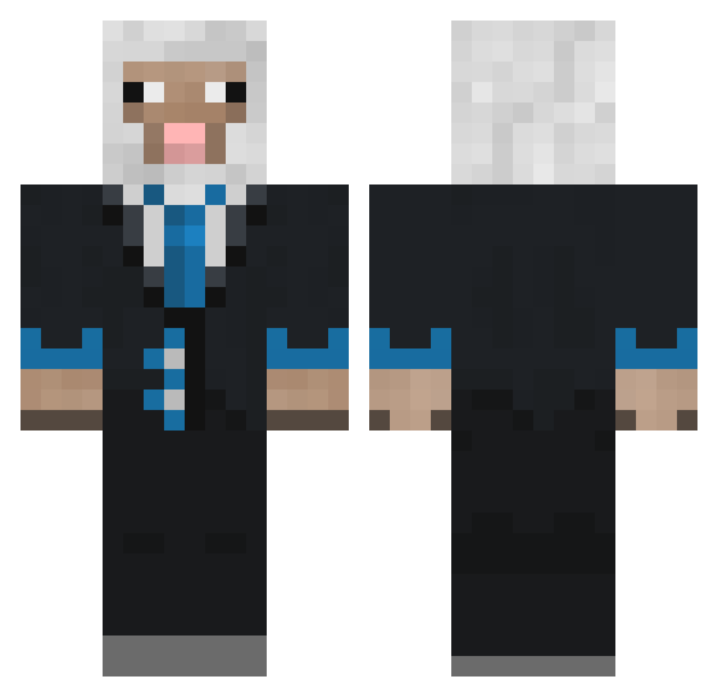 Sheepz57 Minecraft skin, front and back view