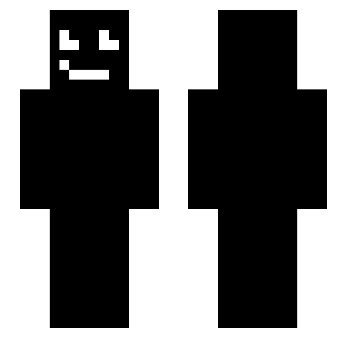 volsar Minecraft skin, front and back view