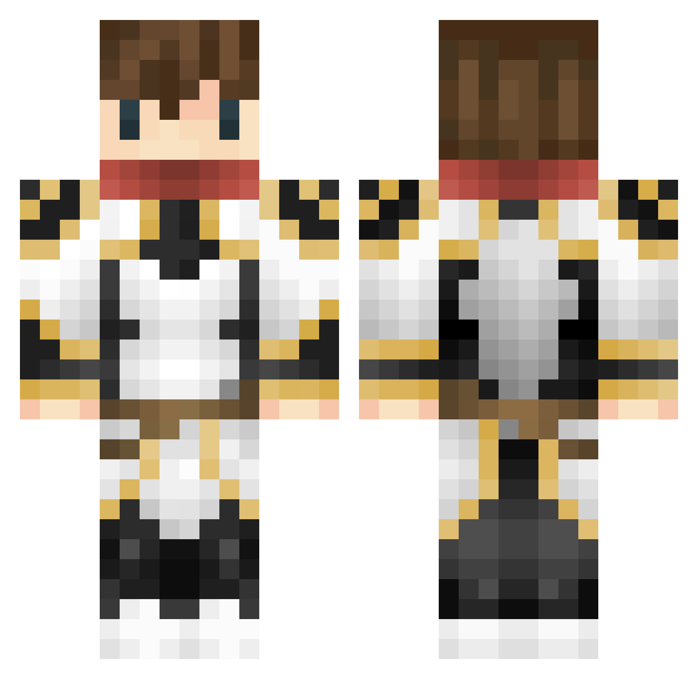 JSUNGv1 Minecraft skin, front and back view