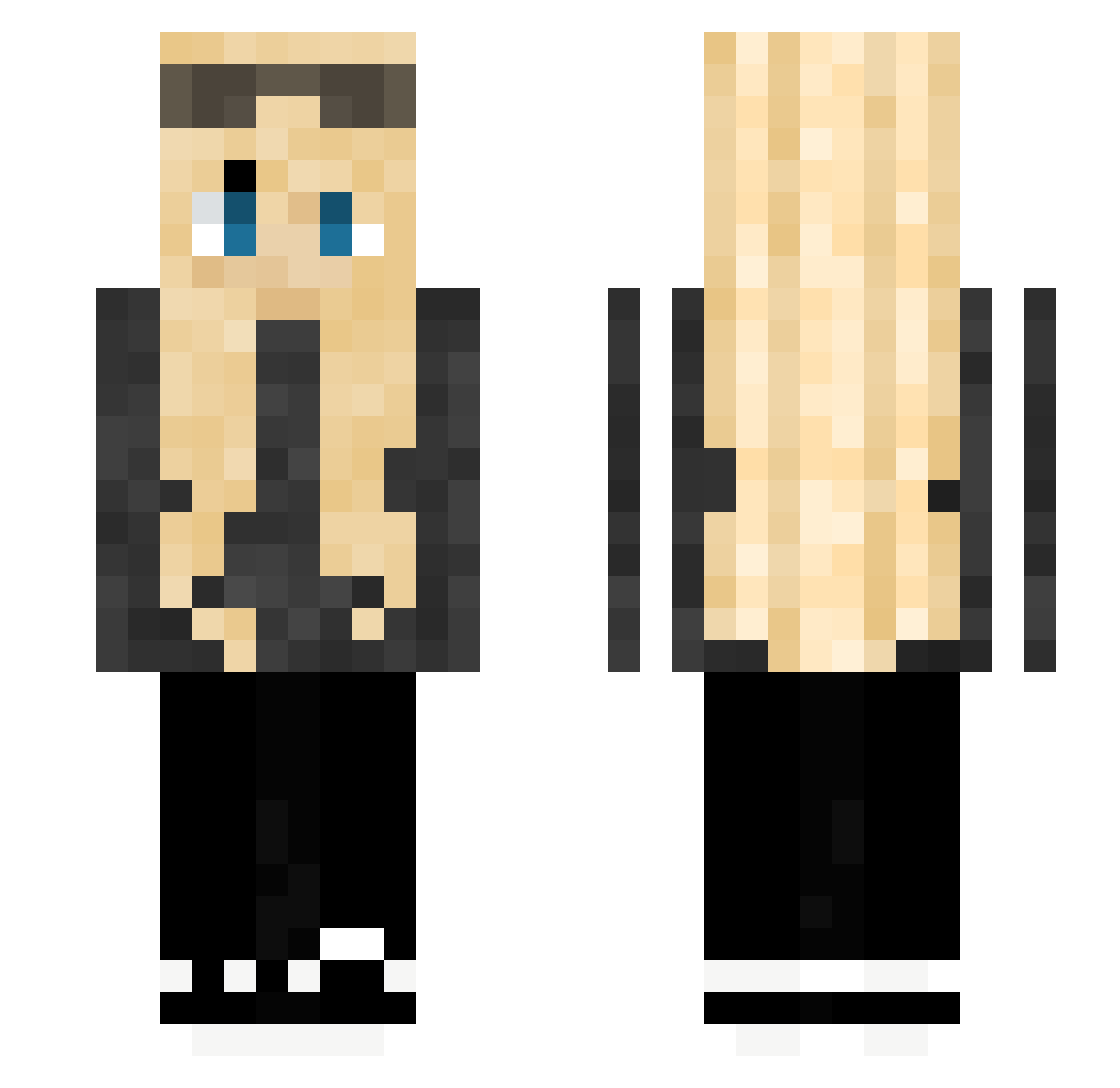 xRavii_q1 Minecraft skin, front and back view