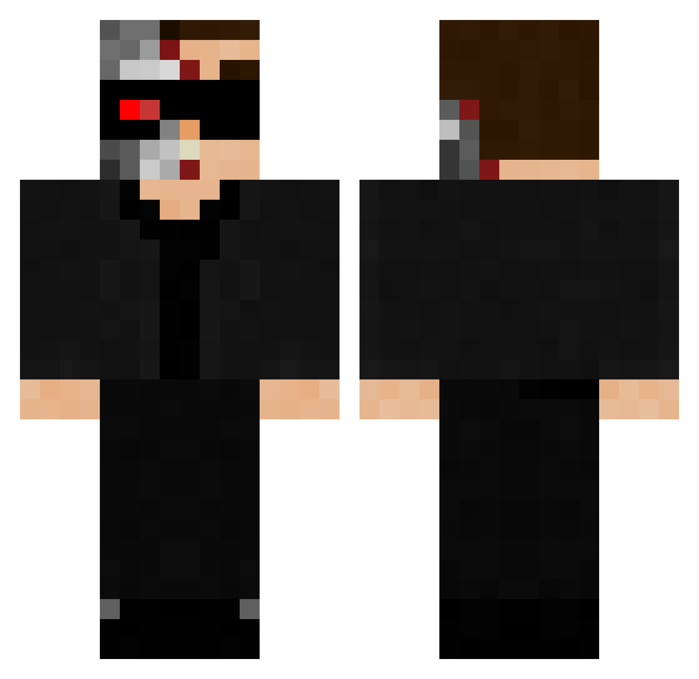 iiTzDecay Minecraft skin, front and back view