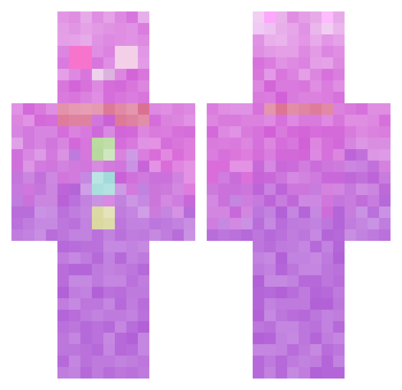CatchmyGrenade28 Minecraft skin, front and back view