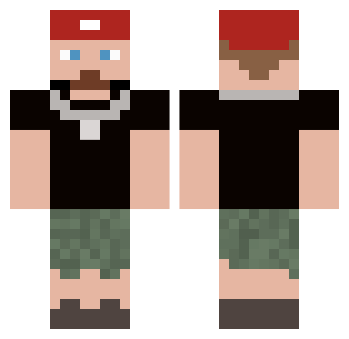 Maju_7 Minecraft skin, front and back view