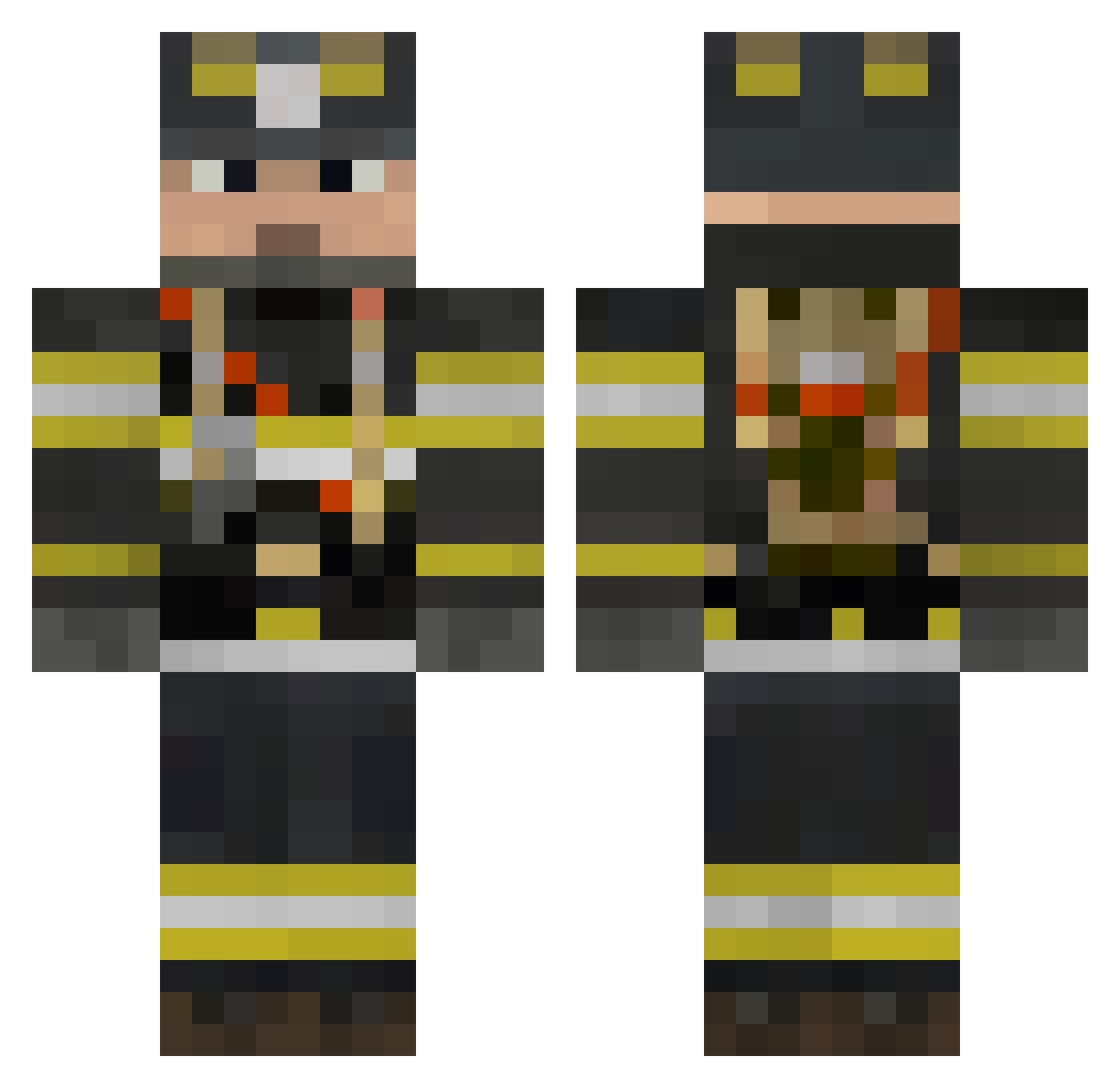 ThiccBovins Minecraft skin, front and back view