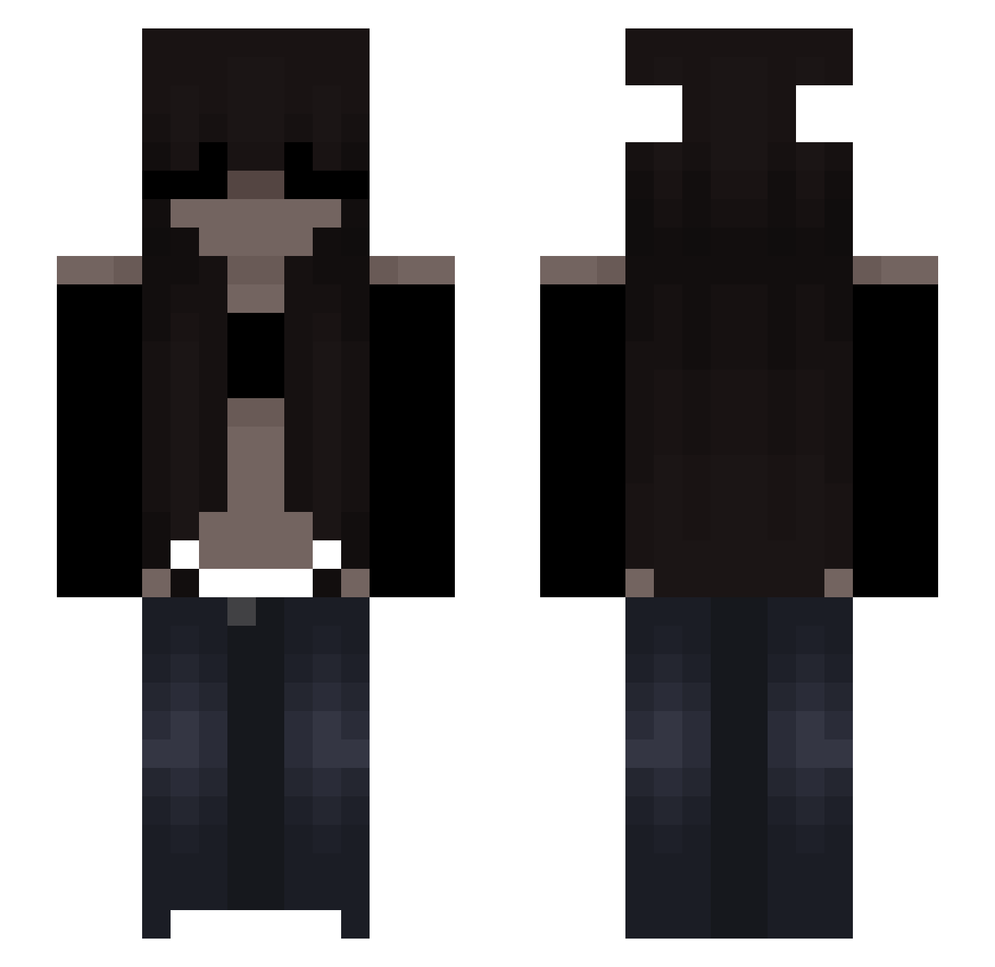 Tsuokei Minecraft skin, front and back view