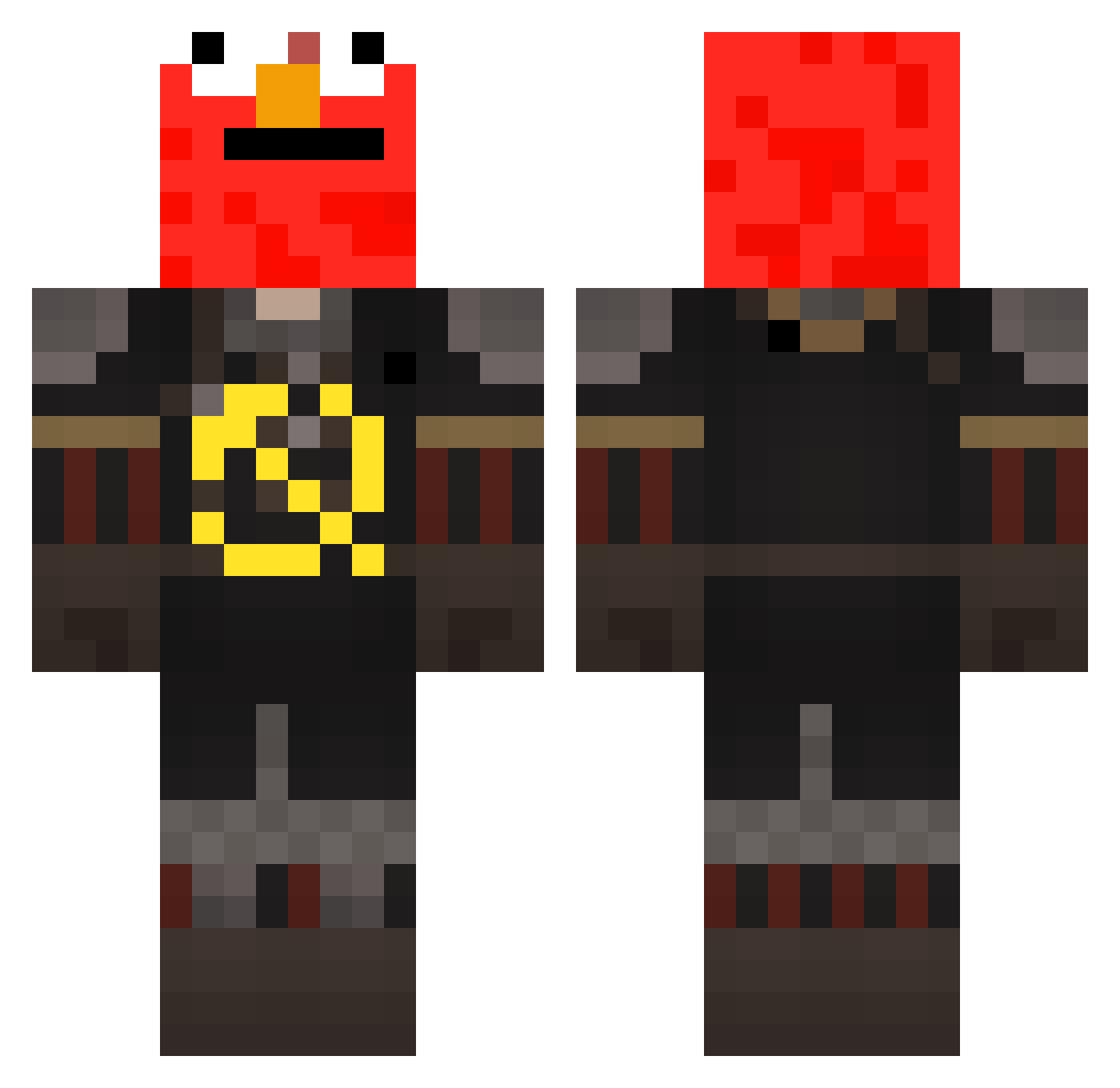 MarcixPL Minecraft skin, front and back view