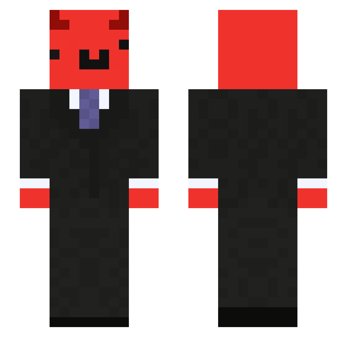 huntywon Minecraft skin, front and back view