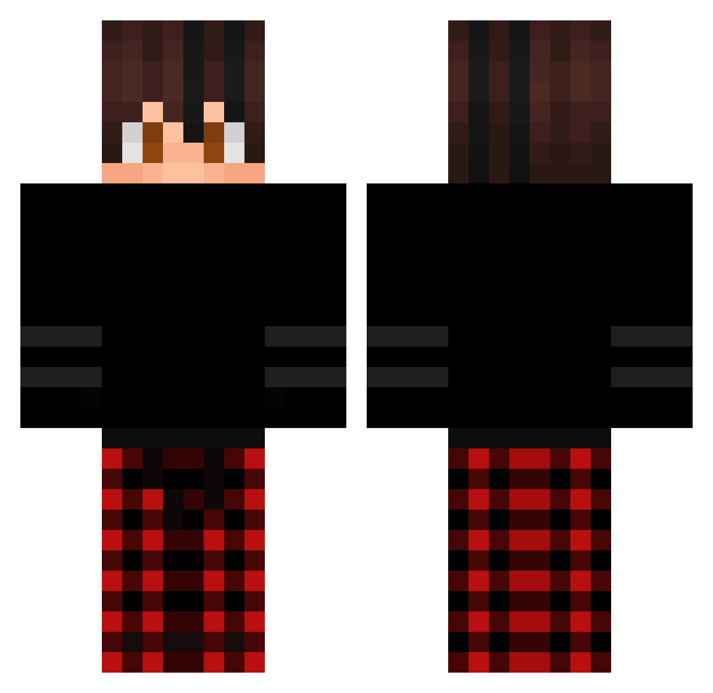 STRE3S_ Minecraft skin, front and back view