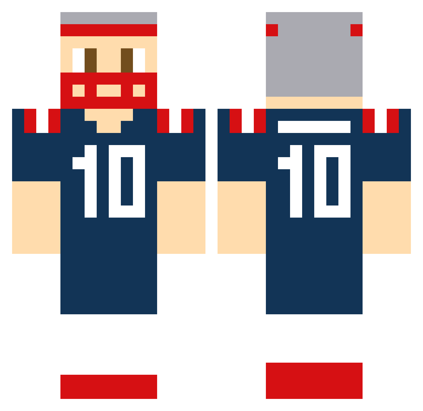 Gladius56 Minecraft skin, front and back view