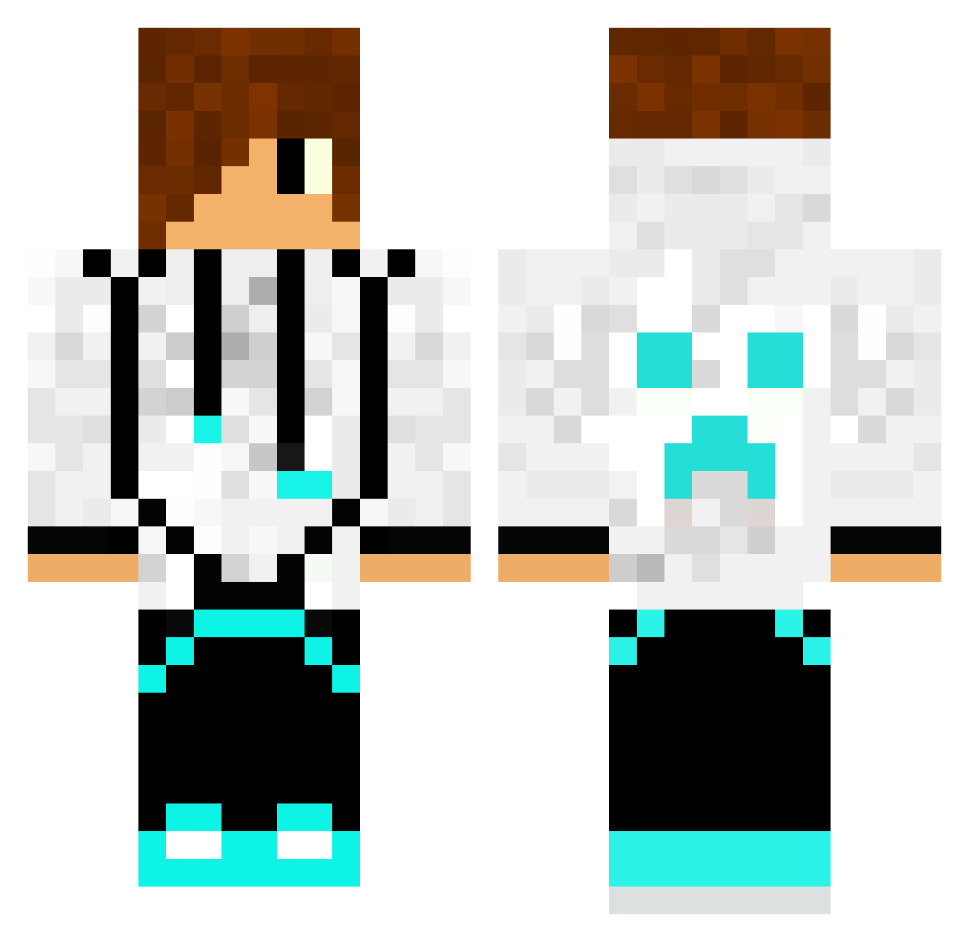 SlashHendrix Minecraft skin, front and back view