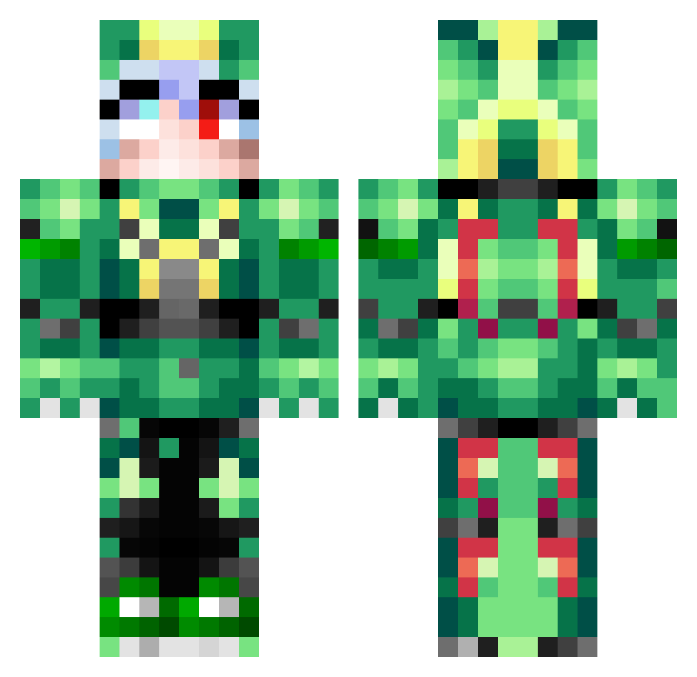 Thomas_TR69 Minecraft skin, front and back view