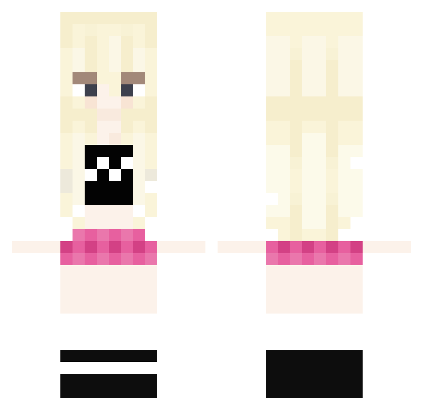 y0_wei Minecraft skin, front and back view
