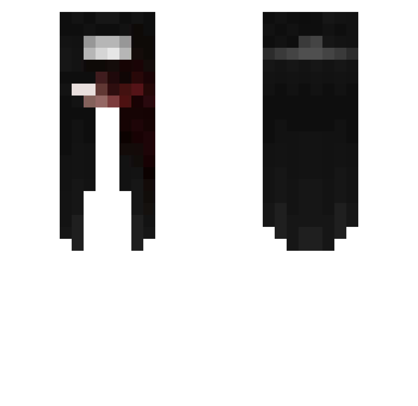 SiClone Minecraft skin, front and back view