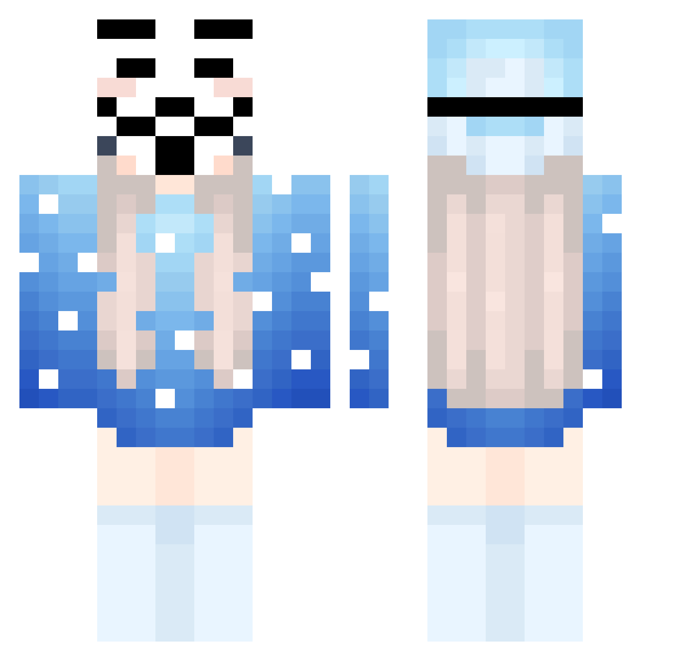 ZURO_VZ Minecraft skin, front and back view