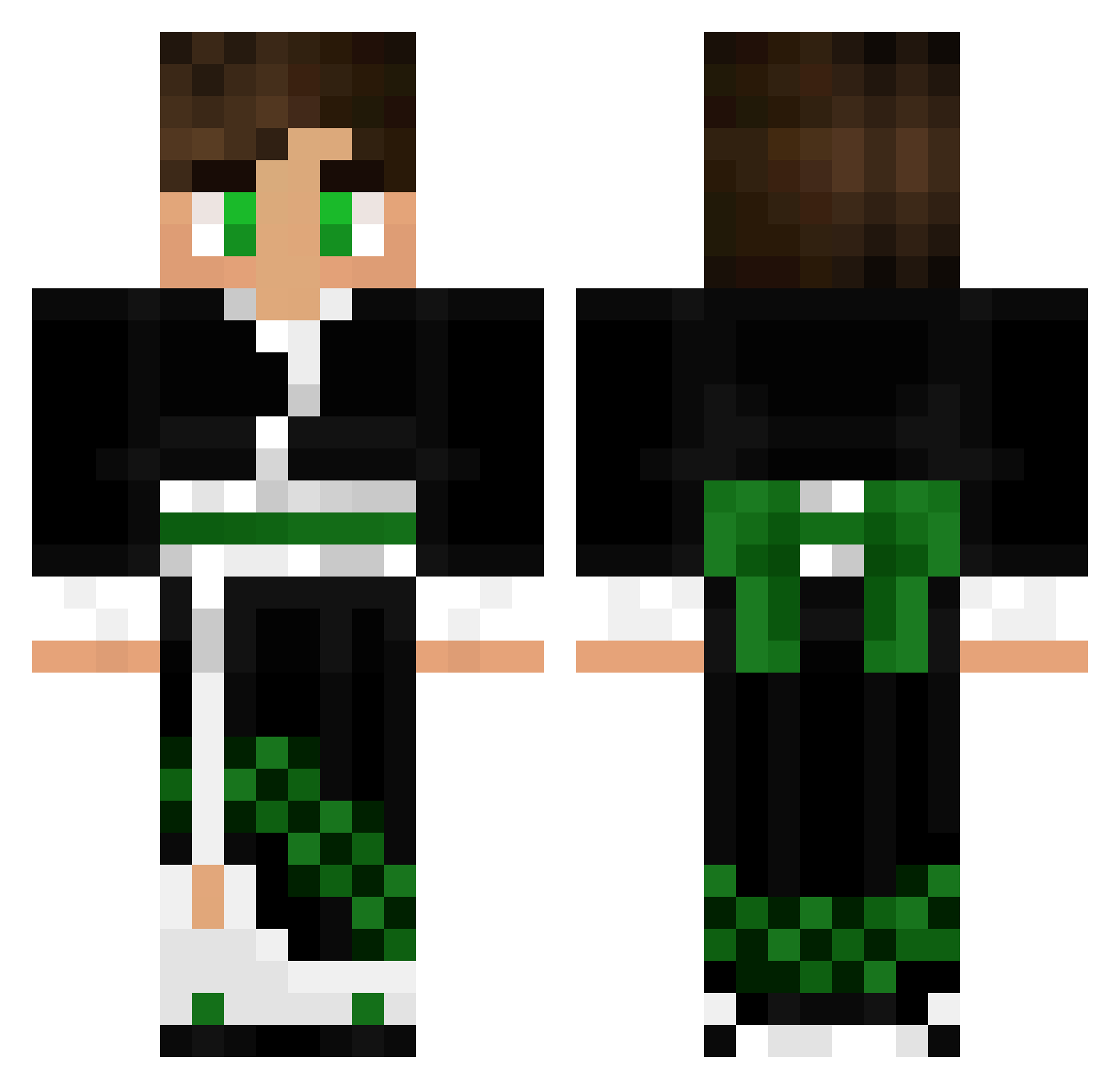 Walex22YT Minecraft skin, front and back view