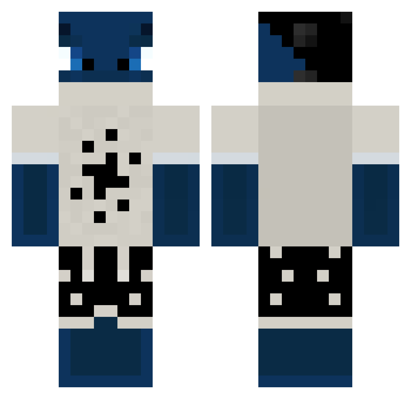 Stqnn Minecraft skin, front and back view
