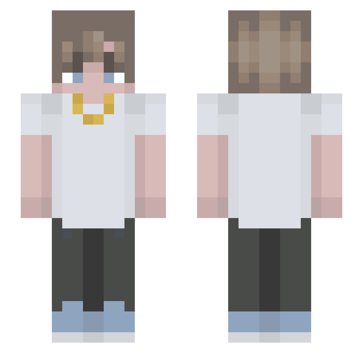 ZockerMattis Minecraft skin, front and back view