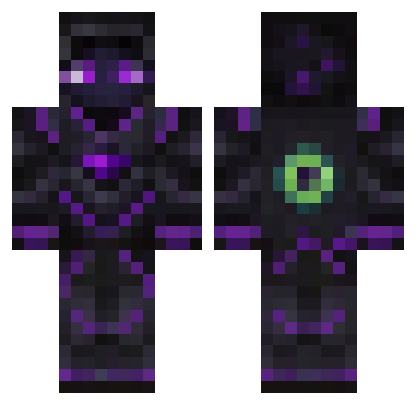 Sxmuu1 Minecraft skin, front and back view