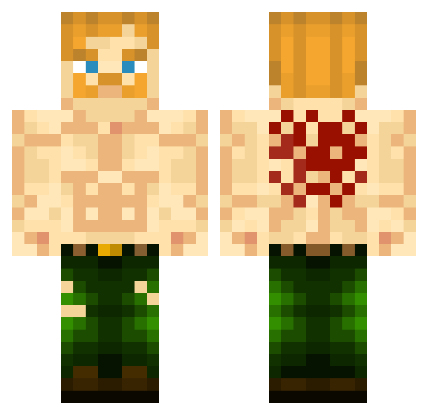 TheOneUnderDaSun Minecraft skin, front and back view