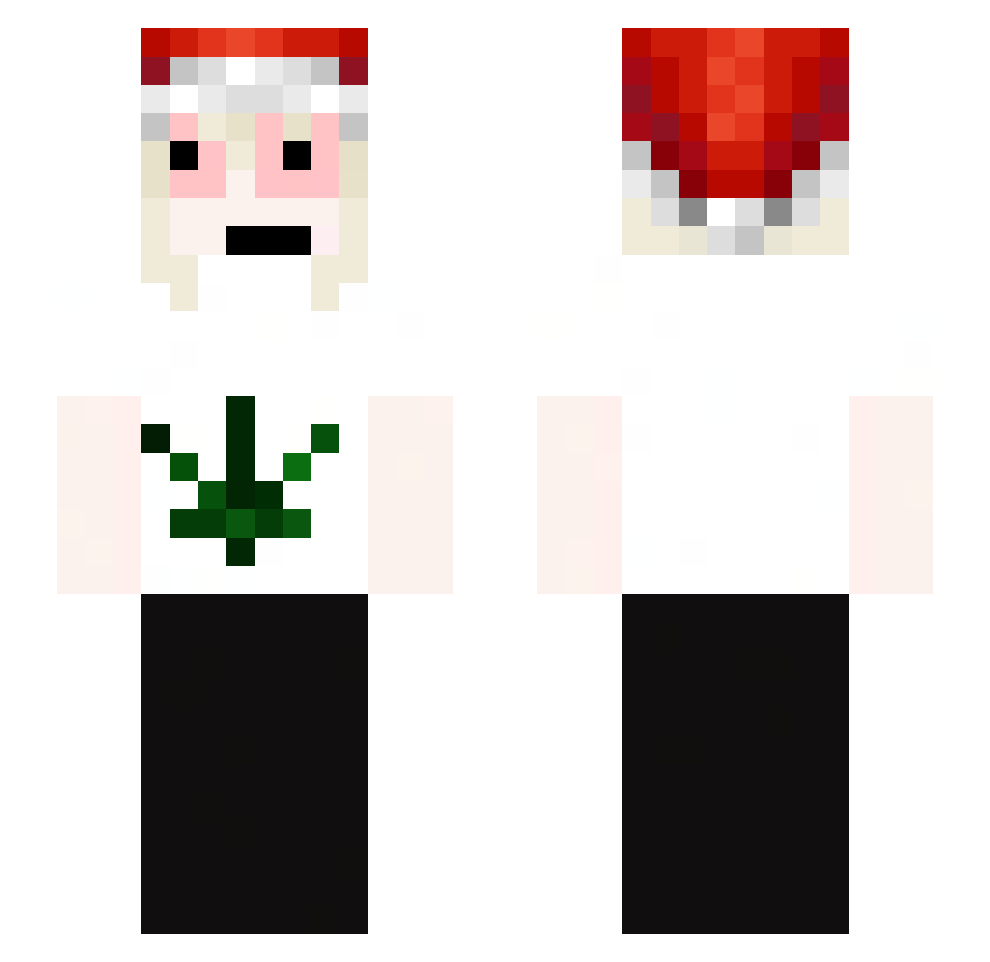Melissameuamor Minecraft skin, front and back view