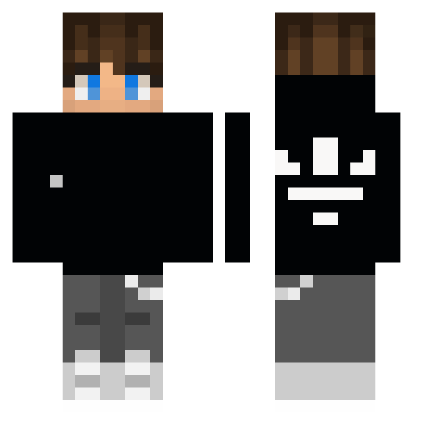 F1amzy Minecraft skin, front and back view