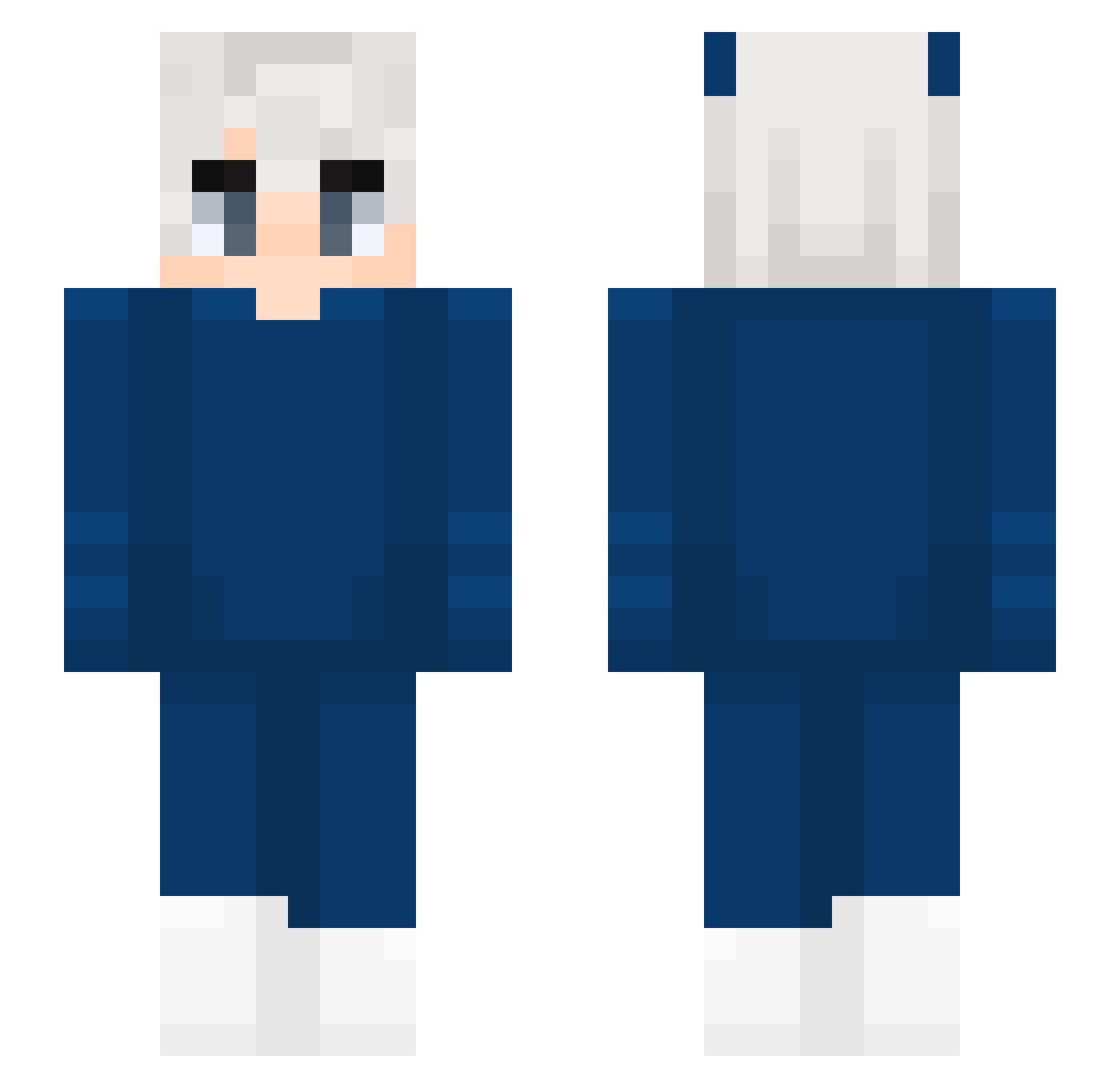 RiKi2k Minecraft skin, front and back view